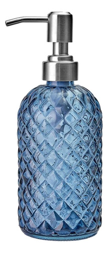 Dispensador De Jabón De Cristal, Dispensador De Jabón Azul
