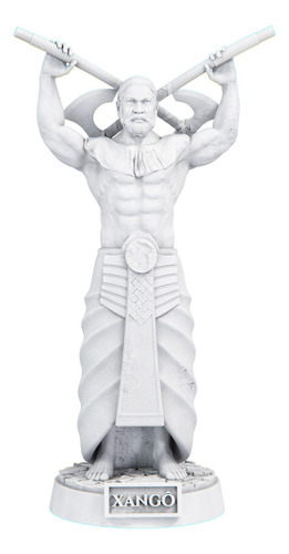 Estátua Xangô Imagem Umbanda Candomblé Orixá Cor Cor Mármore