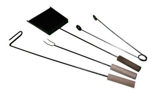 Imagen 2 de 10 de Juego Asador Accesorios Kit Asado Set Parrillero X5