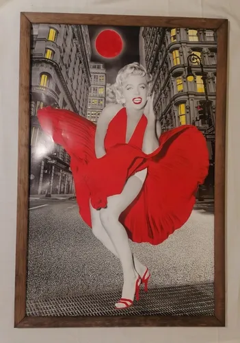 Cuadro De Marilyn Monroe Vestido Rojo Cuotas sin inter s