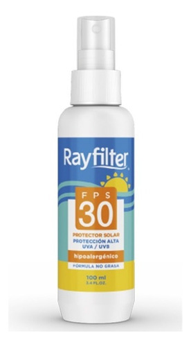 Protector Solar En Spray Para Adultos Rayfilter Fps 30 100ml