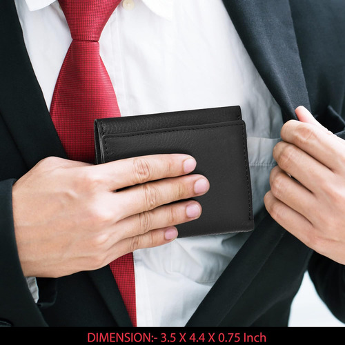 Real Leather Trifold Wallet For Men - Rfid Wallets Slim 9...