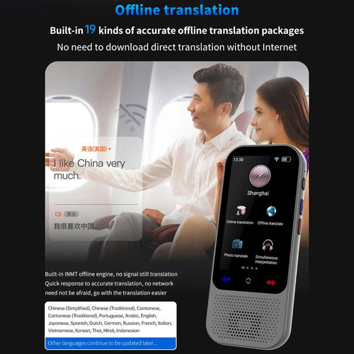 Dispositivo Traductor De Idiomas Portátil Traducción De Voz