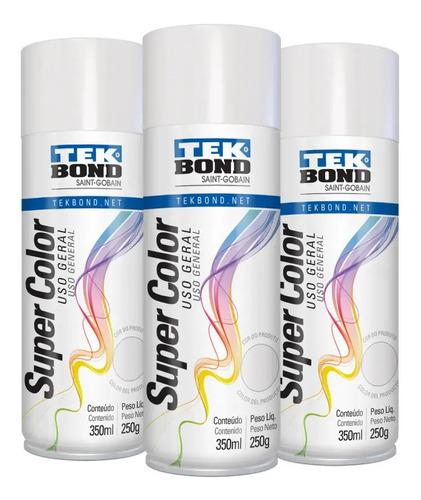 X3 Aerosol Blanco Brillante Llanta Auto 350ml Tek Bond