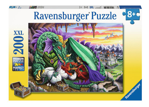 Rompecabezas Ravensburger 12655 Reyna De Los Dragones 200 Pz