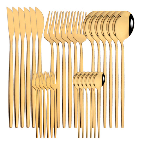Cuchara Fruit Fork Dinner Gold Para Vajilla, 30 Unidades