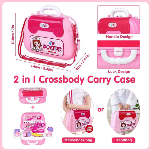 Kit De Juego Ginmic Kids Doctor, 22 Piezas Pretend Play D...