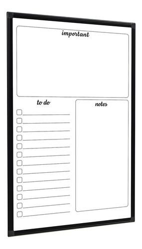 Lousa Planner Semanal Parede 90x60cm Planejador Black