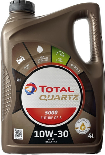Aceite Para Motor Total Quartz 5000 Future 10w30 - 4 Litros