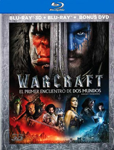 Warcraft 2016 Pelicula Blu-ray 3d + Bluray + Bonus Dvd