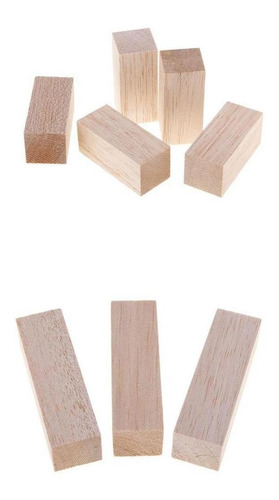 8 Peças De Madeira De Balsa Blocos De Modelagem Diy