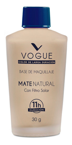 Base Liquida De Maquillaje Cobertura Mate Natural Vogue