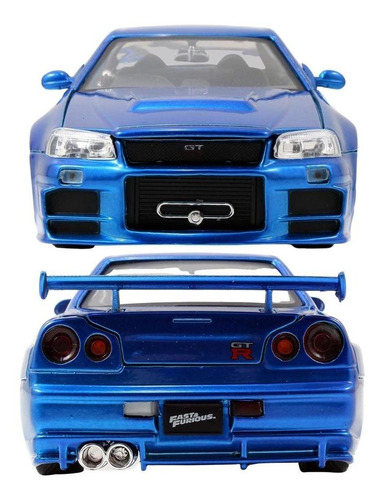 Nissan Skyline GT-r Bnr34 Rápido y Furioso de Brian 1:24 Jada