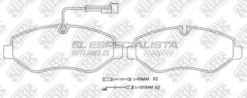 Pastillas De Freno Mercedes-benz 315 D 2.1 2015 Nibk Del