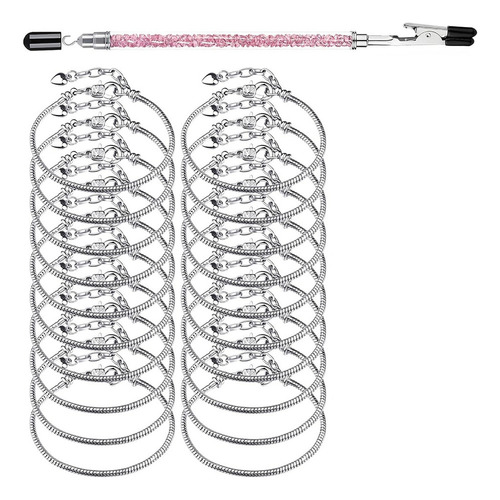 Qa Cadenas De Pulsera Con Dijes Para Hacer Joyas, 20 Piezas