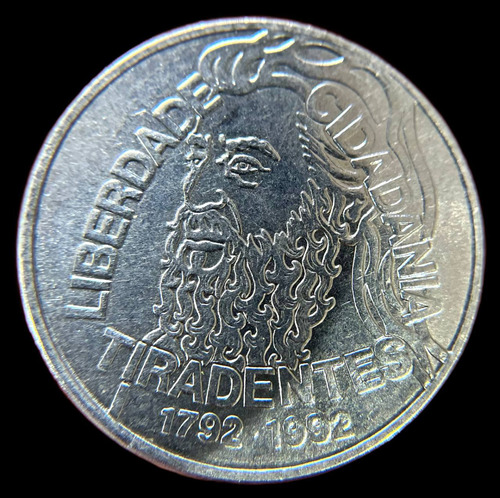 Brasil, 5000 Cruzeiros, 1992. Tiradentes. Sin Circular