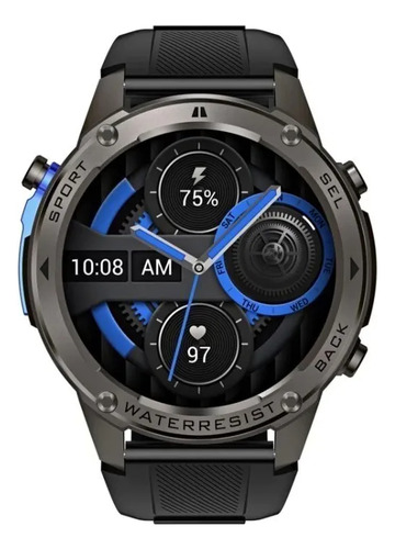 Reloj Smartwatch Dm56 Pro Gps Tactico Sumergible Llamadas Negro Negro
