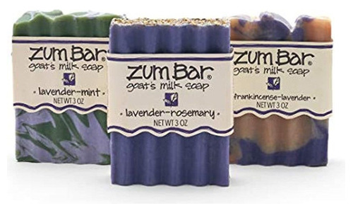 Jabon De Barra Indigo Wild Zum - 3 Lavenders - Paquete De 3