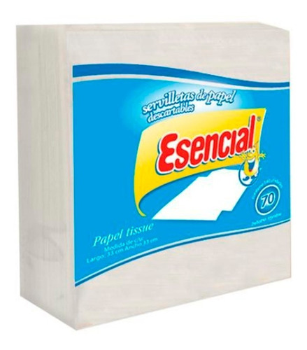 Servilleta Esencial Blanca 70 U