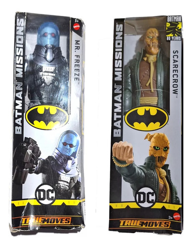 2 Figuras Scarecrow Y Mr. Freeze True Moves Mission (Usado)