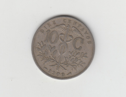 Moneda Bolivia 10 Centavos Año 1909 Muy Bueno
