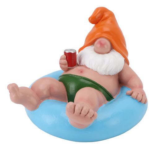 Estatua De Gnomo De Jardín, Piscina, Flotador, Resina, Fiest