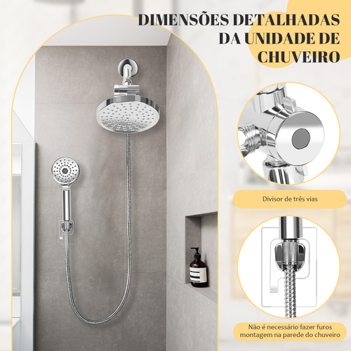 Chuveiro Redondo Com Ducha Smart Cromado Acabamento Cromo