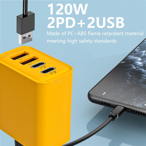 Adaptador De Cargador Usb Dual Pd, Enchufes Del Reino Unido,