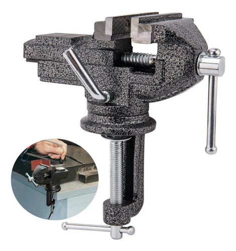 Tornillo De Banco Universal Con Cabeza Giratoria De 80mm