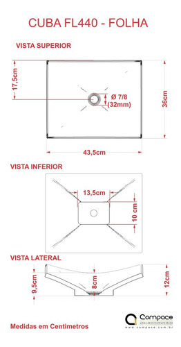 Cuba F44 C/torn Link E Válv Click V3 + Sifão Cr E Flexível Cor Vermelho