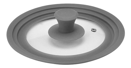 Tapas De Vidrio De Silicona Universales 24 A 26 A 28cm Gris