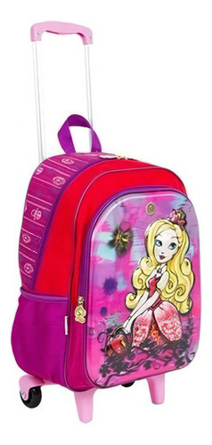 Mochila Ever After High Apple White 3d Rodinhas G Sestini