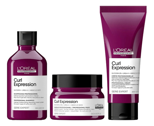 Shampoo Hidratante+ Mascarilla+ Crema Loreal Curl Expression