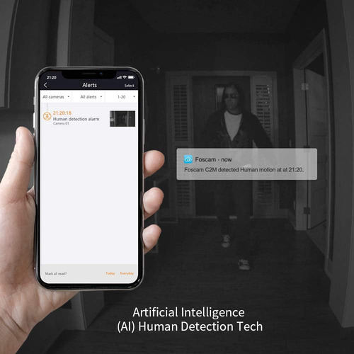 Foscam R2m 2mp Cámara Ip Wifi, Seguridad, Ai Detección Human