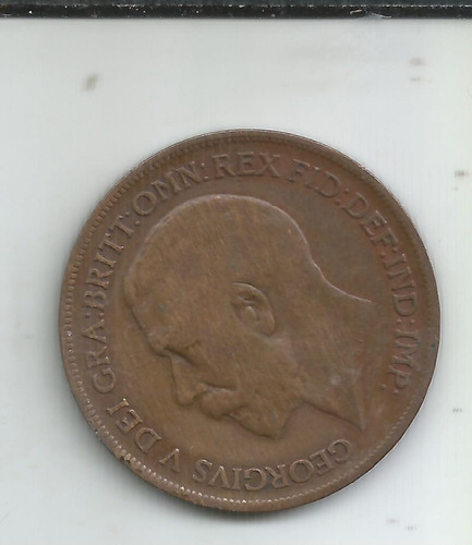 M 593 Gran Bretaña Moneda Un Penny 1920 (Usado)