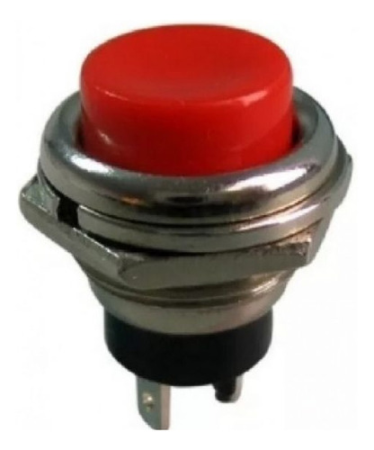 Chave Push Button Ds212 2 Terminais Vermelha Emb 20 Pçs Tebera