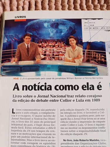 Revista Época C Bernardinho,bonner, Fátima, Maitê,daiane (Usado)