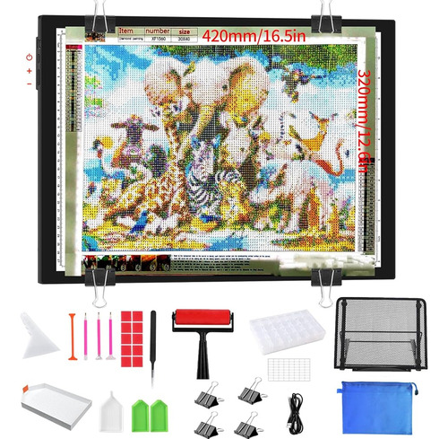 Diamond Painting Light Pad A3 Con Soporte De Metal Y Un Conj