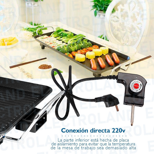 Parrilla Electrica Grill Asado Antiadherente Portatil 220v