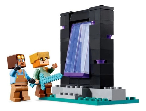Lego Minecraft Armaduras Portal Fornalha E Bonecos De Montar