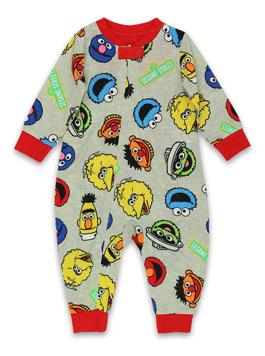 Pijama Para Dormir Sin Pies De Ssamo Street Elmo Cookie Mons