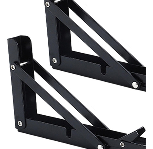 Soportes Para Estantes Plegables, Soportes Negro 12 Pulgadas