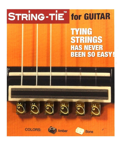 Imagen 1 de 4 de String Tie Para Guitarras Color Ambar