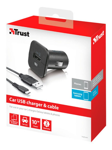 Imagem 4 de 5 de Carregador Veicular Usb Trust P/ Samsung Galaxy 10w/2.1a 194