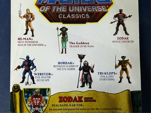 Motuc Zodak Master Of The Universe Classics Matty Collector (Usado)