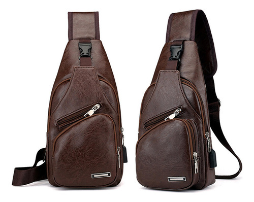 Clm Bolso Cruzado Para Hombre Con Cremallera Y Carga Usb
