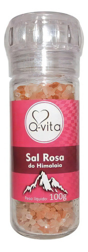 Sal Rosa Do Himalaia Com Moedor Q-vita 100g