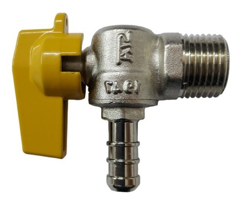 Imagem 2 de 2 de Atacado Registro Gás Bico 90° 1/2 Npt X Bm Caixa 12 Un