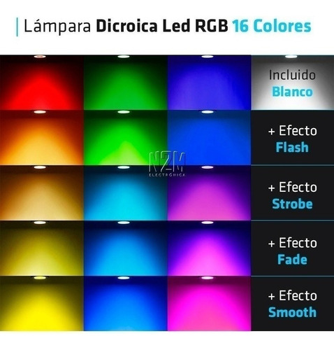 Lampara Smart Led Wifi Luz Inteligente Dicroica Pack 6 Rgb