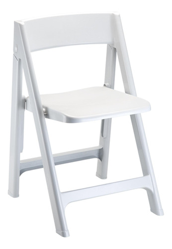 Cadeira Dobrável Branca Plástico Resistente Até 100kg